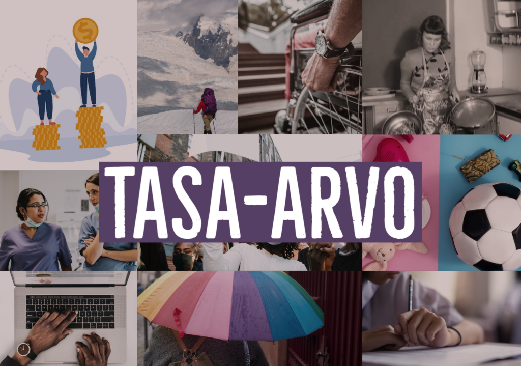 Tämä on sukupuolten tasa-arvoa käsittelevä tehtäväpaketti, joka soveltuu nuorille yläkouluikäisestä alkaen. Paketti koostuu lyhyestä opetusvideosta, diaesityksestä ja 11 tehtävästä valmiine materiaaleineen. Tasa-arvoa käsitellään tehtäväpaketissa tavalla, joka sopii monien oppiaineiden oppisisältöihin sekä monialaiseen oppimiseen ja nuorten vapaa-ajantoimintaan. Tällä sivulla puhutaan opettajasta ja oppilaista. HUOMIO! Tämä on opettajan sivu, joka sisältää tärkeitä lisäohjeita ja taustatietoa. Tiiviimpi oppilaan ... Lue lisää